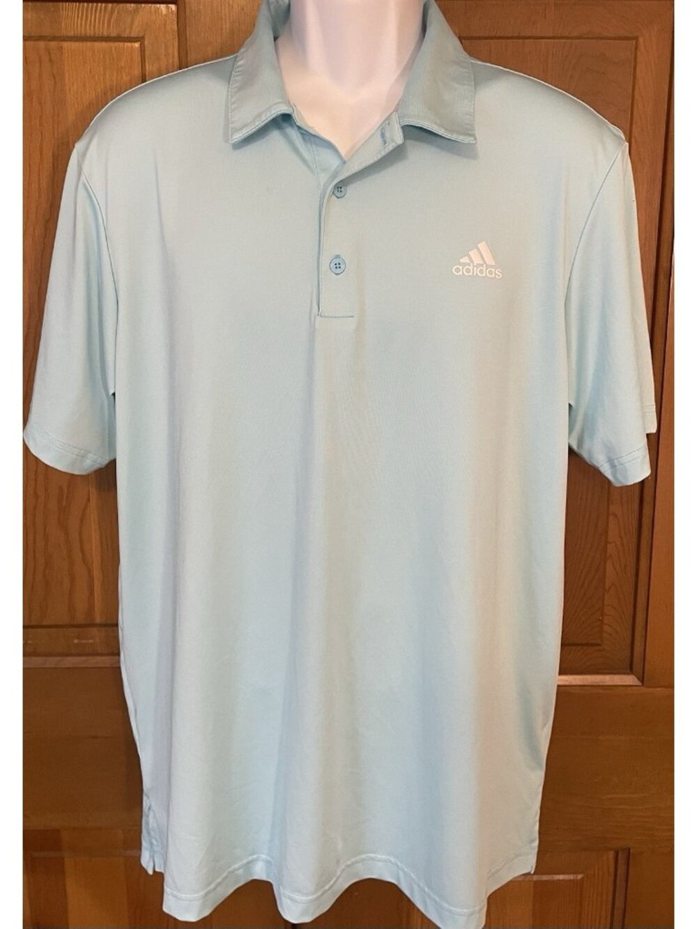 Adidas Men’s Golf Polo Light Blue Short Sleeved 3 Button L
